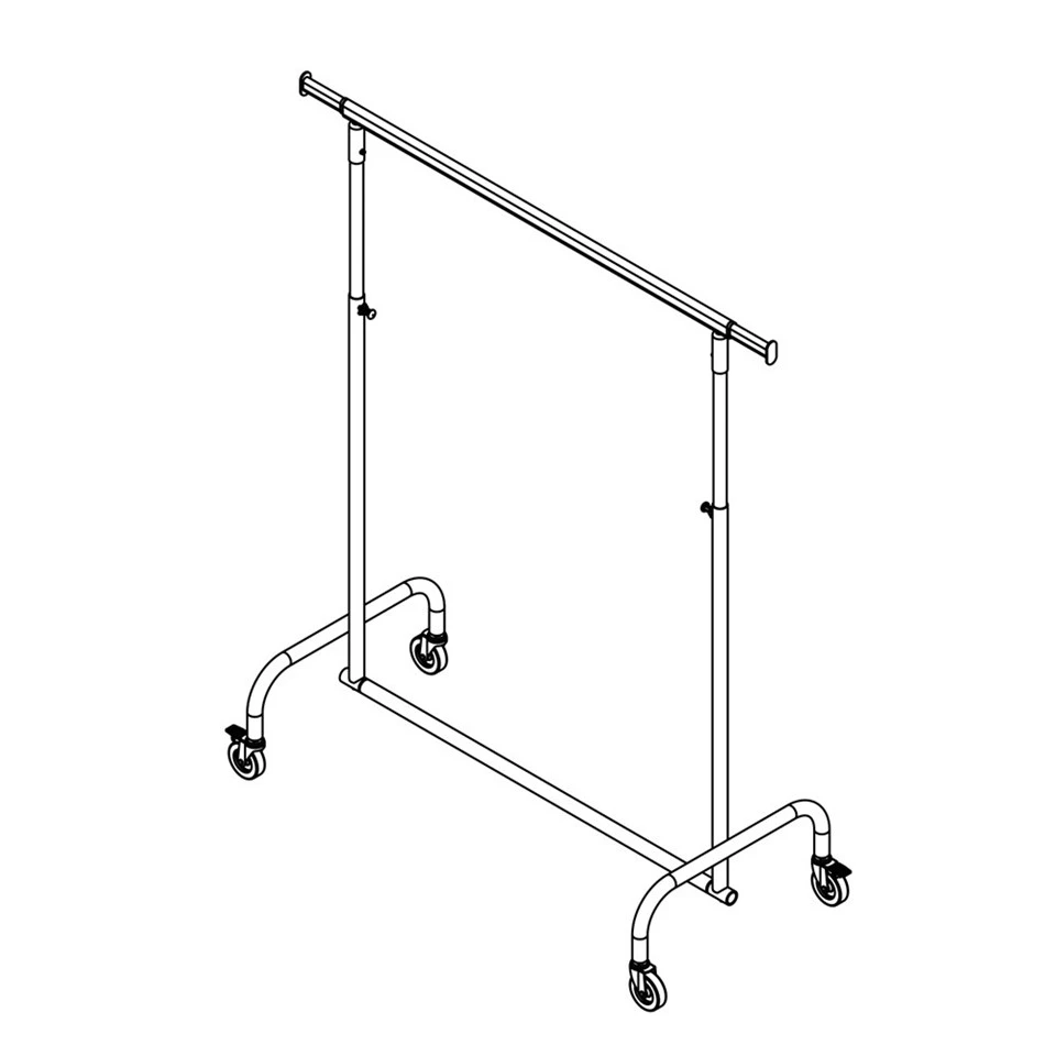 laundry rack on castors